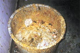 Leftovers of the food prepared for JNU hostellers