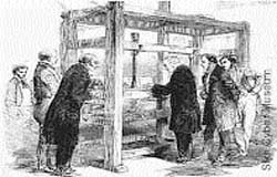 The Duke of Wellington marking the first facet on the Kohinoor during recutting