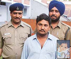 Jai Kumar, an ice-cream vendor, who was arrested for abandoning his five-month-old daughter Vandana