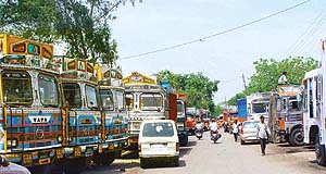 The seven-day nationwide strike has begun affecting the manufacturing and trading sector in the region