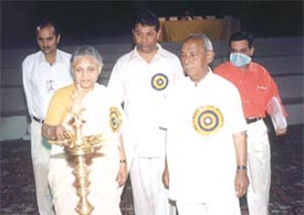 Delhi Chief Minister Sheila Dikshit inaugurating the centenary celebration of Mont Fort School