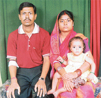 Jitender with his wife and daughter