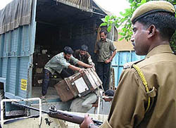 Official records being shifted from the Jammu civil secretariat