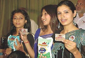 Aspiring models at the launch of a new product in the Capital 