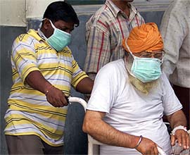 Mr Partap Singh Arora (65), a suspected SARS patient, at a hospital in Amritsar