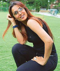 Model-turned VJ-turned actress Malaika Arora Khan wears her attitude as she poses for a picture at Hotel Mountview in Chandigarh on Sunday. 