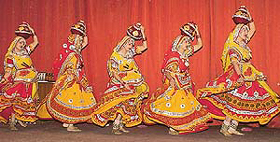 Girls of Dev Samaj College of Education perform at their annual prize distribution function at the CSIO auditorium in Sector 30, Chandigarh on Wednesday. 