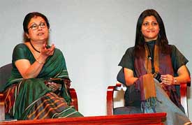Bollywood actress Aparna Sen and her daughter Konkona