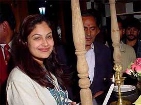 Bollywood actress Aishya Julka at the inauguration of a fast food