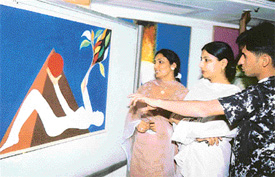 An exhibition of paintings by Swaranjit Savi that was opened in Ludhiana on Saturday