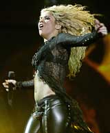 Colombian singer Shakira performs in Buenos Aireson