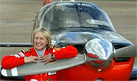 Polly Vacher poses with her Piper Dakota
