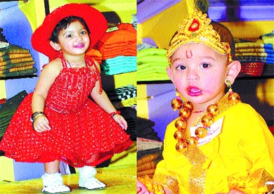 Children taking part in the special fancy dress competition organised by an apparel store in the Capital 