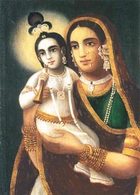 Yashoda and Krishna from the Early Bengal School