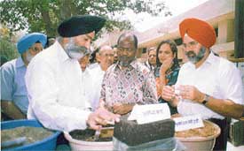 The President of Mozambique, Mr Joaquim Alberto Chissano, on PAU campus