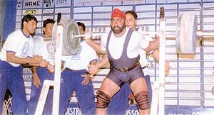Nirmaljit Singh, who won the gold medal in the Ist Masters Asian Powerlifting Meet at Almaty, Kazakhastan
