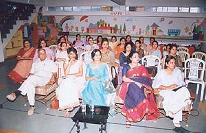 Delegates attend a workshop on personality development