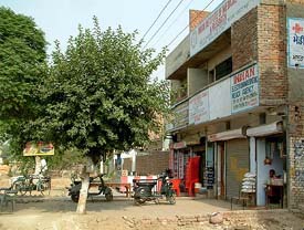 A few residential premises which have been converted into business establishments in Kamla Nehru Colony