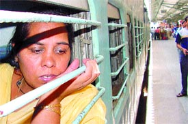 A special train carrying the relatives of the passengers of ill-fated Frontier Mail leaves New Delhi Railway Station for Ludhiana