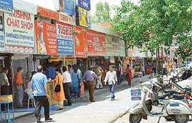 A view of the Sector 34 market