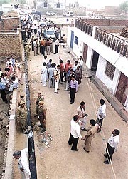 The scene at the site of the encounter