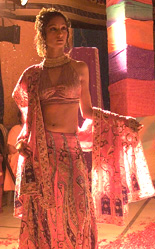 A model wears a bridal design