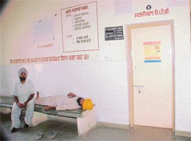 Patients wait in vain as the surgical OPD is locked at the Primary Health Centre
