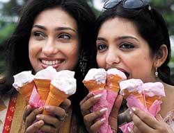 Bengali actress Rituparna Segupta and actress June Malia