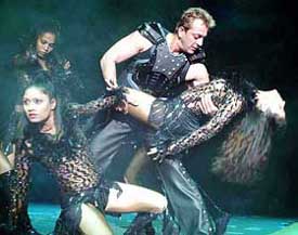 Bollywood star Sanjay Dutt performs at a show in New York