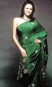 Feminine colours: Models showcasing Vijaylakshmi Dogra's spring-summer collection.