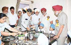 A new scheme of serving free lunch for needy students was launched in Sri Guru Harkishan Public School, Sector 40-C