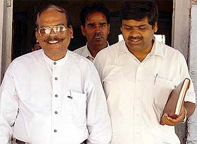 Former Director-General of Police S.P.S. Rathore outside a CBI court