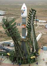 A Russian Soyuz-FG booster rocket
