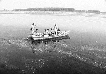 The black current of the Budda Nullah falls into the Sutlej