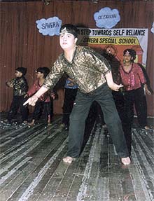 Savera Special School students presenting a cultural show