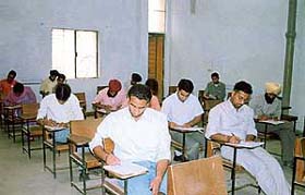 The AMIE Summer 2003 examination under way at Punjab Agricultural University, Ludhiana