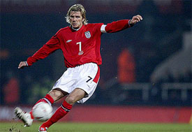 A file photograph of Manchester United mid-fielder David Beckham