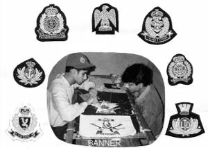 A view of some of the badges made in Malerkotla