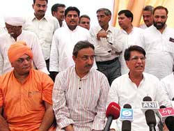 RLD chief Ajit Singh with his MLAs