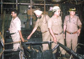 Certain documents and furniture were gutted in a fire that broke out on the first floor of the Lok Nayak Samiti Bhawan