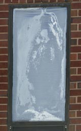 Thousands of people have come over the last several days to view this image at Milton hospital's window