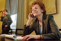 Finland's Prime Minister Anneli Jaatteenmaki