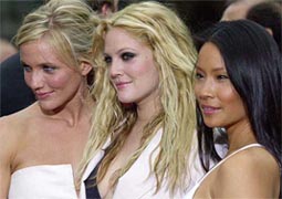 Actresses Cameron Diaz Drew Barrymore and Lucy Liu