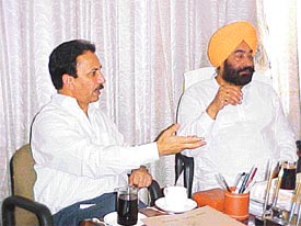 Mr S. K. Sharma, Commissioner, Municipal Corporation, along with the Mayor