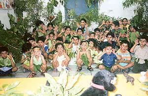 Children enjoy at a summer camp at Spring Valley Public School, SAS Nagar