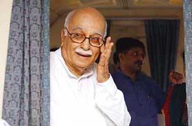 Deputy Prime Minister L.K. Advani talks to mediapersons on board a special aircraft on a flight from Ahmedabad to Delhi on Saturday. 