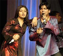 Bollywood singers Shaan and Sunidhi Chauhan