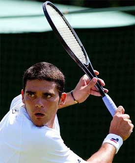 Australia's Mark Philippoussis returns to Argentine Mariano Zabaleta