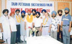 Mr N.S. Nanda, who was re-elected president of the Dhan-Pothohar Brotherhood, Punjab