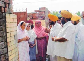 Candidates seek votes for the coming panchayat elections at a village